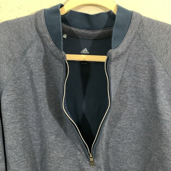 Adidas Collegiate Navy Melange 1/2 Zip Club Sweater/Sweatshirt size 2XXL - Picture 4 of 8